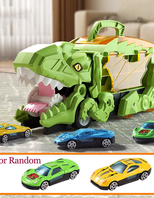 Load image into Gallery viewer, New Product Folding Dinosaur Transporter Car Competitive Game Roll to Eat Car Vehicle Racing Track with Mini Car Kid Gift Toy
