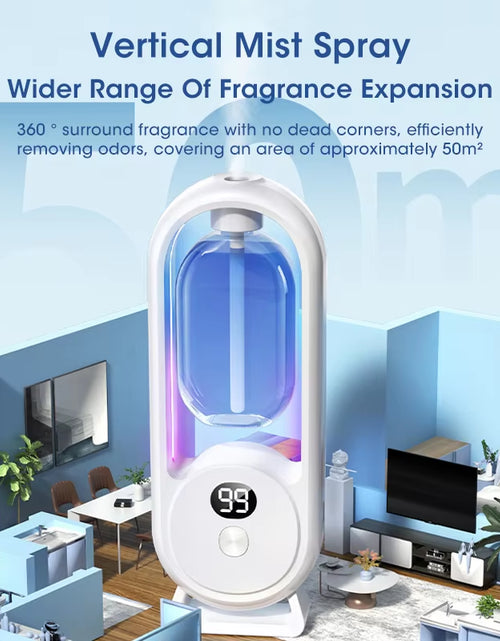 Load image into Gallery viewer, Wall Mounted Automatic Fragrance Machine Hotel Spray Toilet Deodorization Household Perfume Machine Air Diffuser Digital Display
